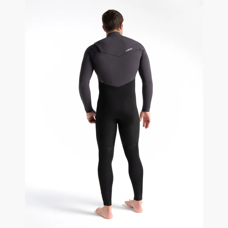 C-Skins Mens ReWired 4/3 Chest Zip Wetsuit Black/Lime-2